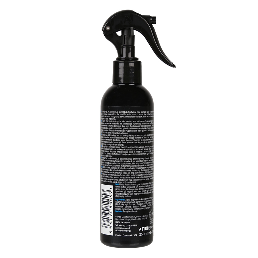 ANIMOLOGY MUCKY PUP SHAMPOO PARA PERROS SIN ENJUAGUE 250ML