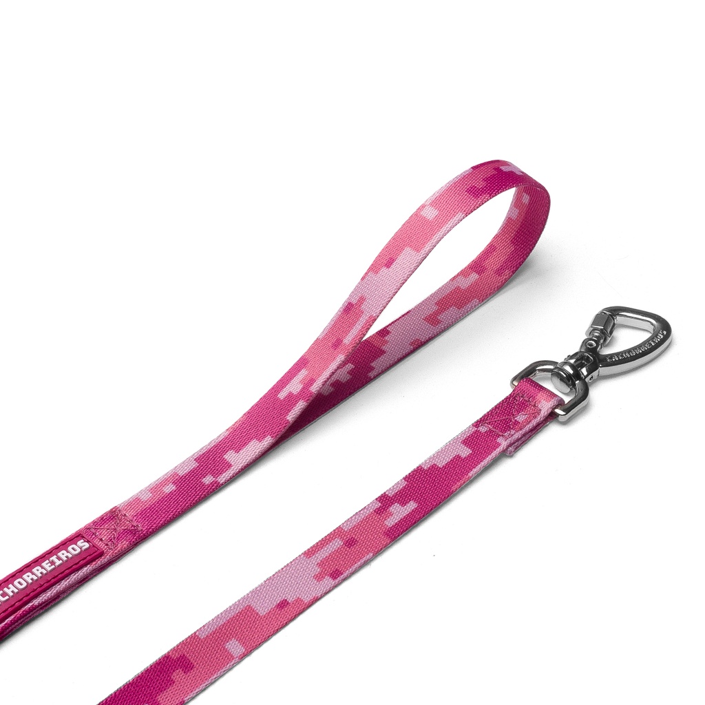 CACHORREIROS GUIA BABY CORREA CHICA CAMUFLAJE ROSA